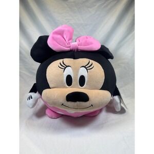 Disney Baby Cuddle Pals Minnie Mouse Plush Pink Polka Dot Squishy Round Toy NWT